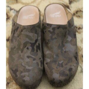Dansko 9420989800 Women's Camo Leather Brenda Sparkly Mules Size 8 EU 38